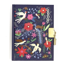 Journal intime 10,5x14cm x120fls - Oiseaux et fleurs