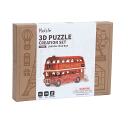 Maquette 3D en bois Rolife - London Tour Bus