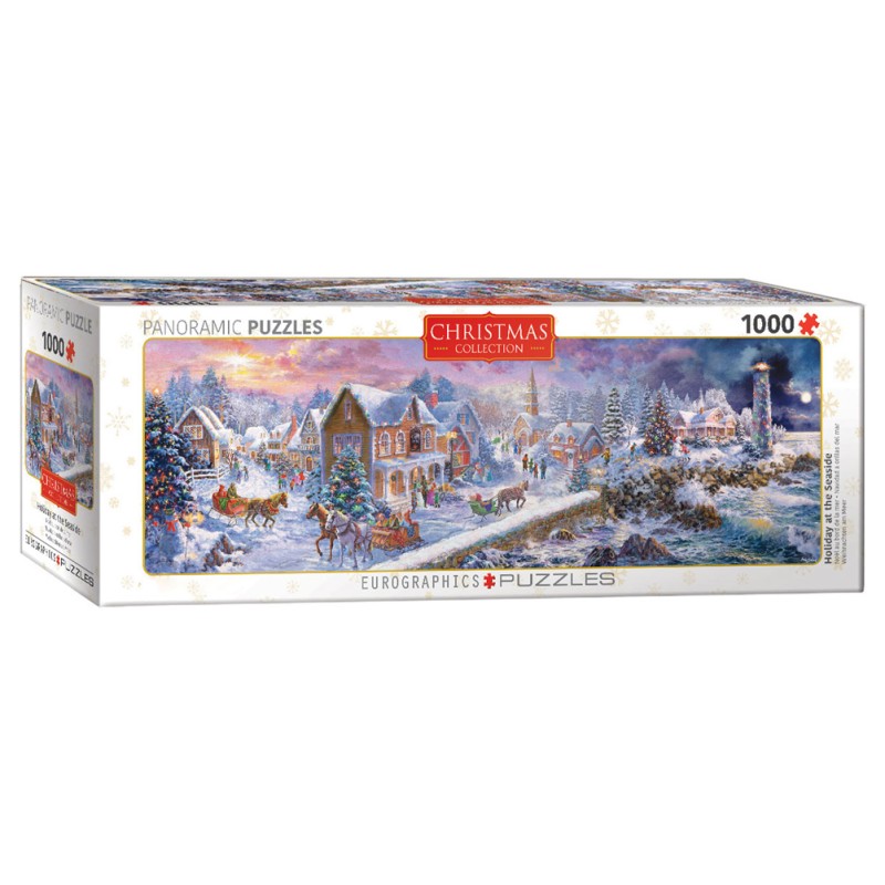 Puzzle 1000 pièces - Panoramique Noël au bord de la mer