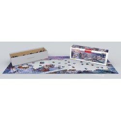 Puzzle 1000 pièces - Panoramique Noël au bord de la mer