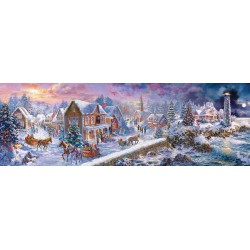 Puzzle 1000 pièces - Panoramique Noël au bord de la mer