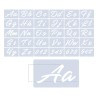 Set de pochoirs alphabet et chiffres Manuscrit Decorative x30pcs