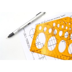 Gabarit de tracage Ellipses 35° Isometric Studygraph de Graph'It