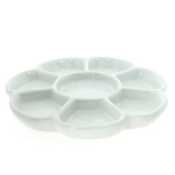 Palette en porcelaine forme Fleur ø15cm