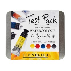 Test pack aquarelle extra-fine Sennelier 5 tubes de 10 ml