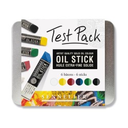 Test pack huile solide extra-fine Oil Stick Sennelier 6 bâtons 12 ml