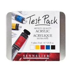 Test pack acrylique extra-fine Sennelier 5 tubes 21 ml