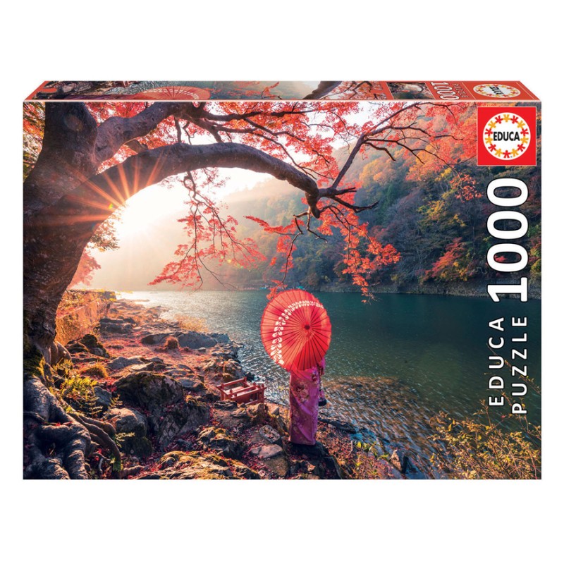 Puzzle 1000 pièces - Lever de soleil sur le fleuve Katsura, Japon