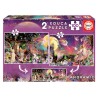 Puzzle Junior 2x100 pièces - Triptyque des fées