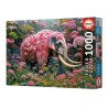 Puzzle 1000 pièces - Eléphant fleuri