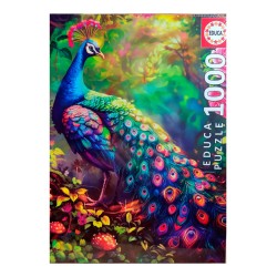 Puzzle 1000 pièces - Jardin de paons