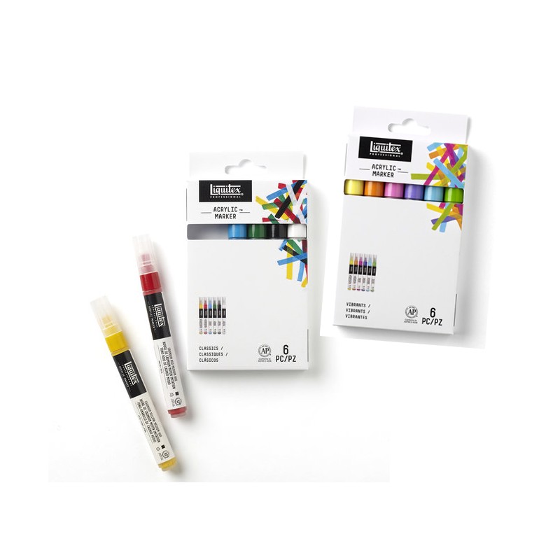 Liquitex, set 6 marqueurs Paint Markers pointe fine