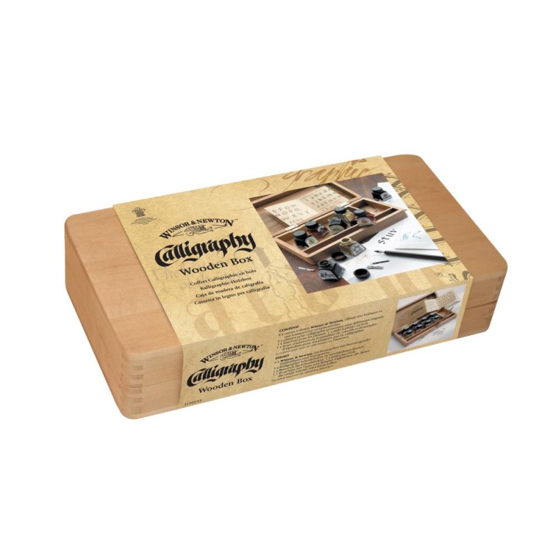 Coffret en bois de Calligraphie Winsor Newton