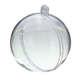 Boules en plastique transparent 2 parties