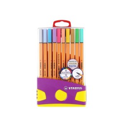 Boîtes de 20 stylos-feutres Stabilo ColorParade Point 88