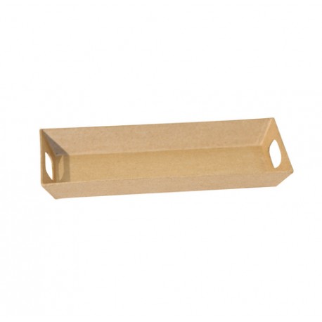 Plateau rectangulaire en carton - 26x11x2.7cm